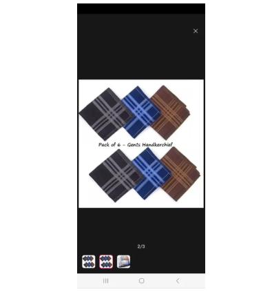 Pack of 6/12 Cotton Handkerchiefs romal