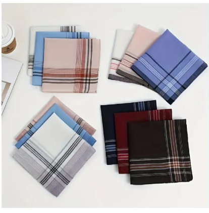 Pack of 6/12 Cotton Handkerchiefs romal
