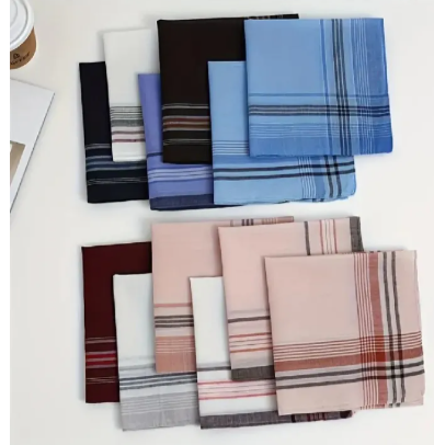 Pack of 6/12 Cotton Handkerchiefs romal