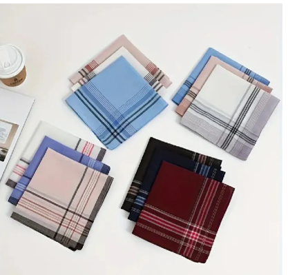 Pack of 6/12 Cotton Handkerchiefs romal